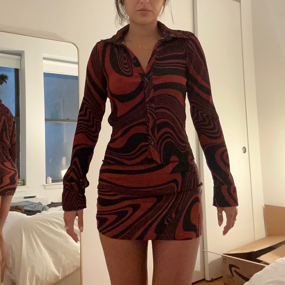 Jaded London button down with mini skirt set 

Size USA 4 - Picture 4 of 7